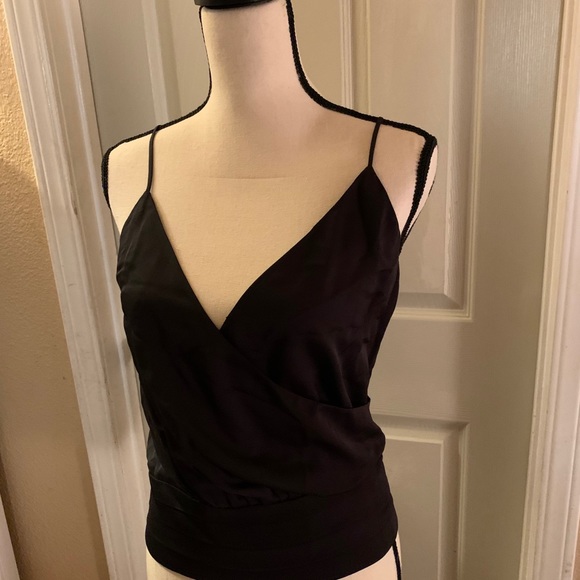 Frame cross cross surplice silk cami - Picture 2 of 7